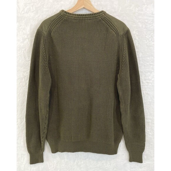 True Measure Of A Man Mens Sweater XL Military Utility Cotton Green - Picture 4 of 7
